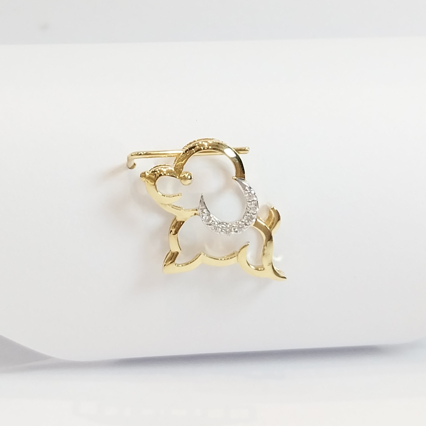 Poodle Diamond pendent