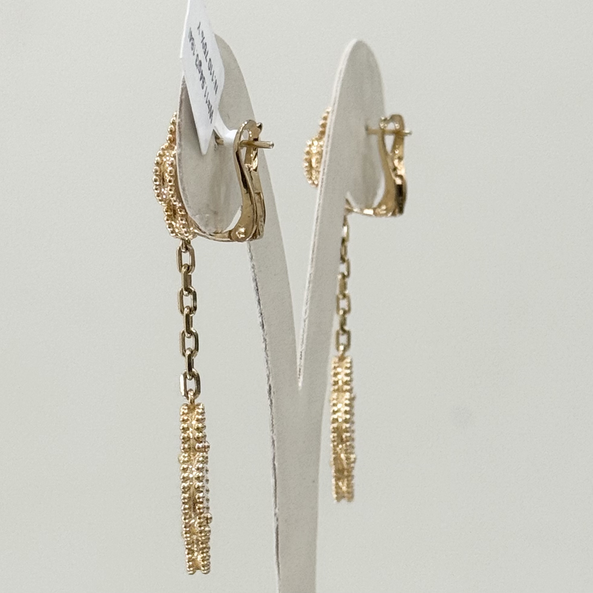 VCA 20mm Red And 15mm White ,Gold 18K Earring